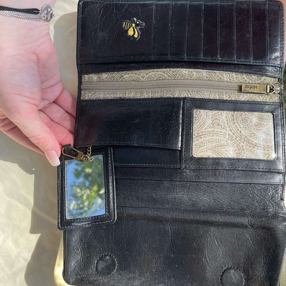 Hobo Bags Black Leather Clutch